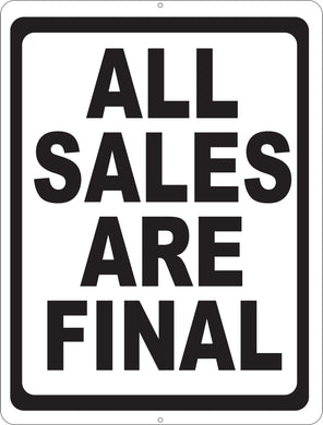 All Sales Are Final