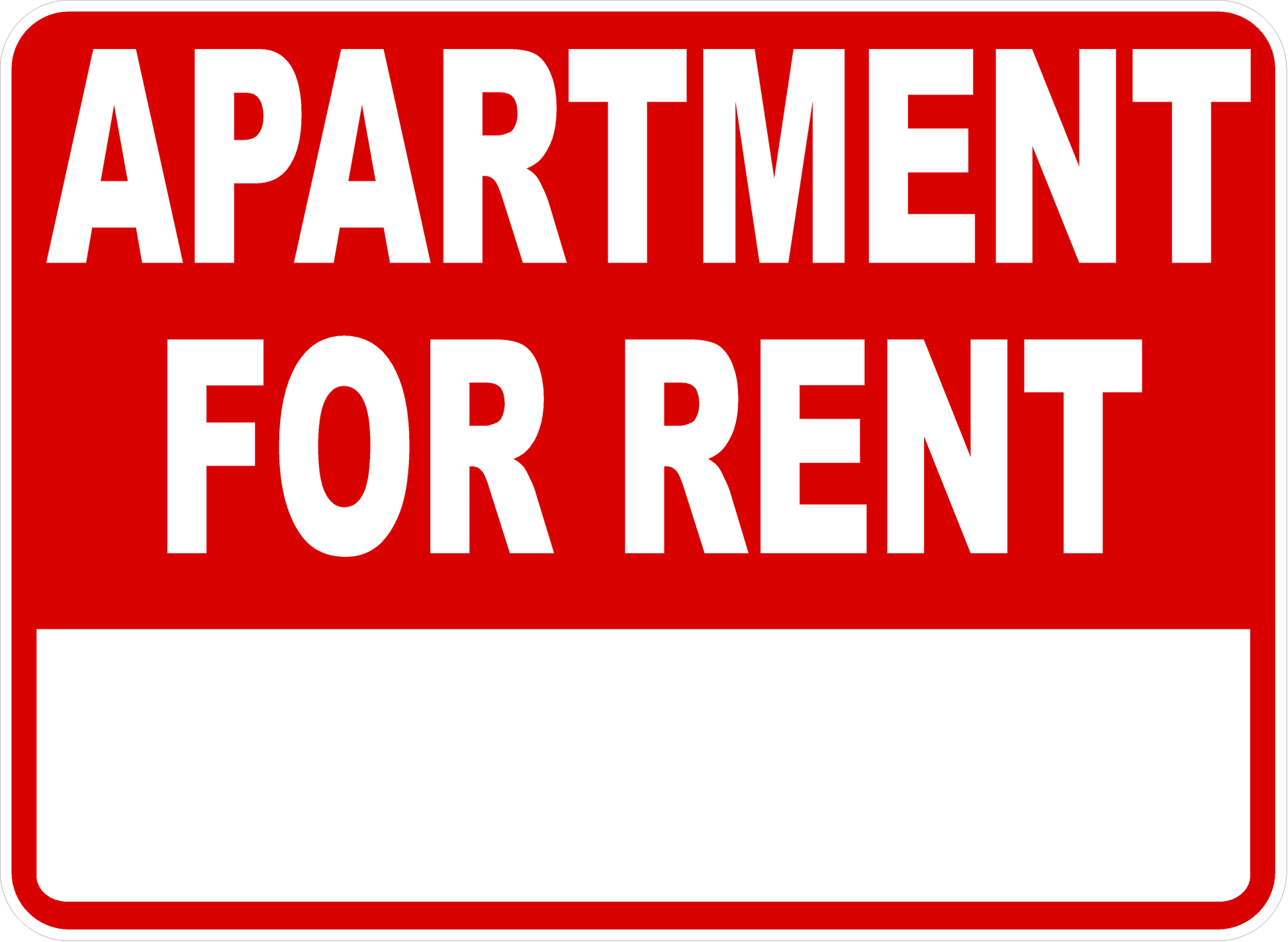 Apartment For Rent Sign Customizable