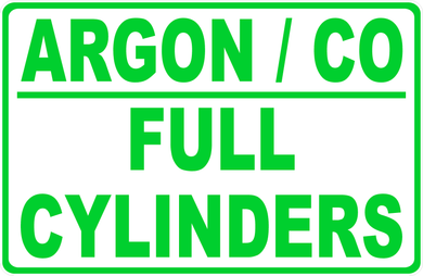 Arcon / CO Full Cylinders Sign