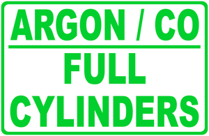 Arcon / CO Full Cylinders Sign