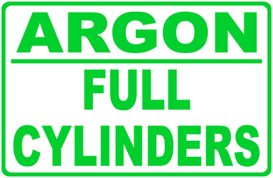 Argon Full Cylinders Sign