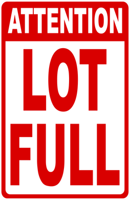 Attention Lot Full Sign