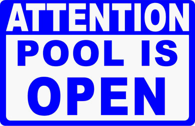 Pool Open Closed Sign