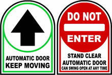 Automatic Door Keep Moving Do Not Enter Stand Clear Decal Multi-Pack ...