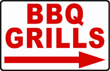 BBQ Grills With Right Arrow Sign