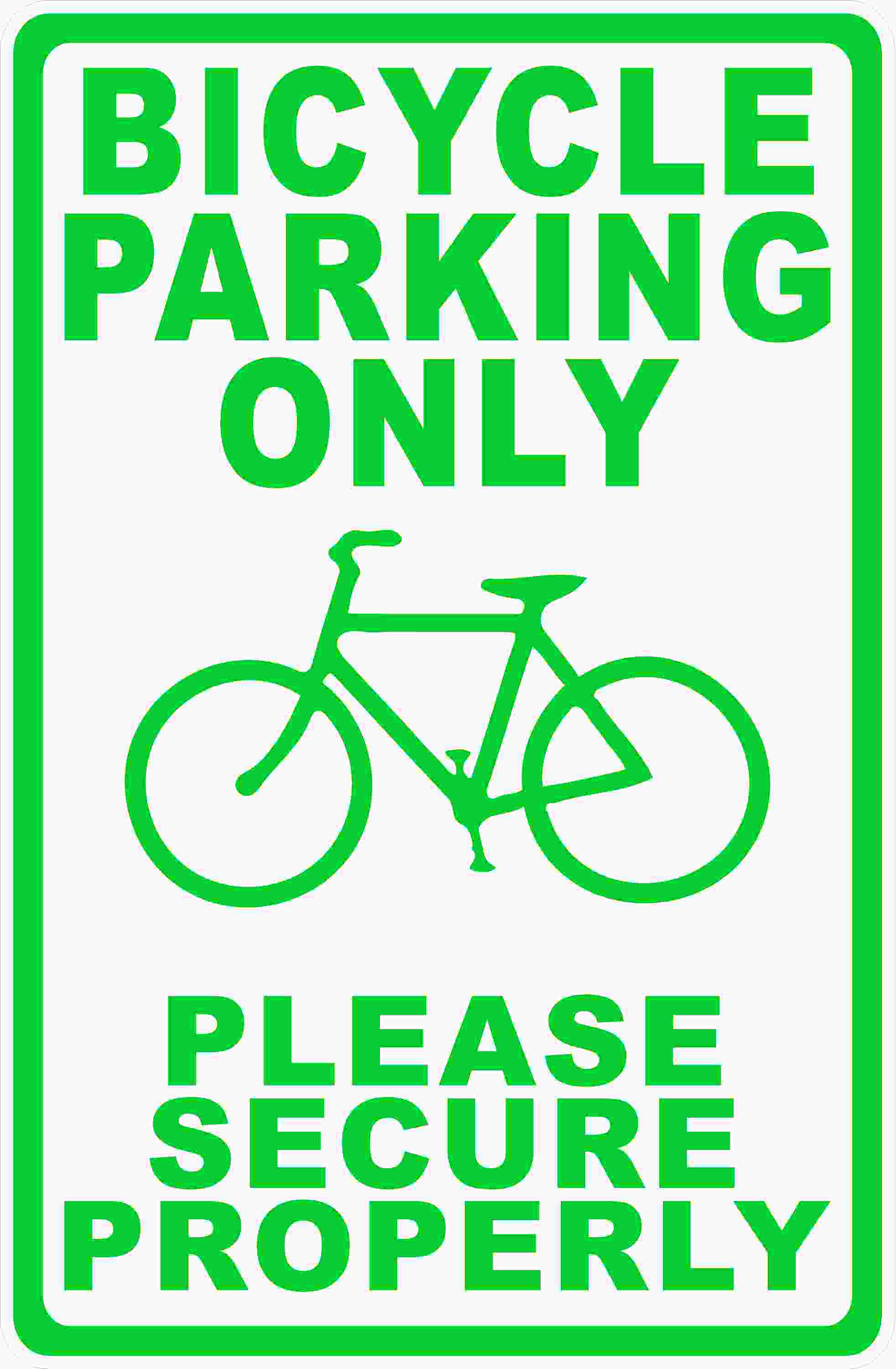 Bike Parking Only Sign by Sala Graphics