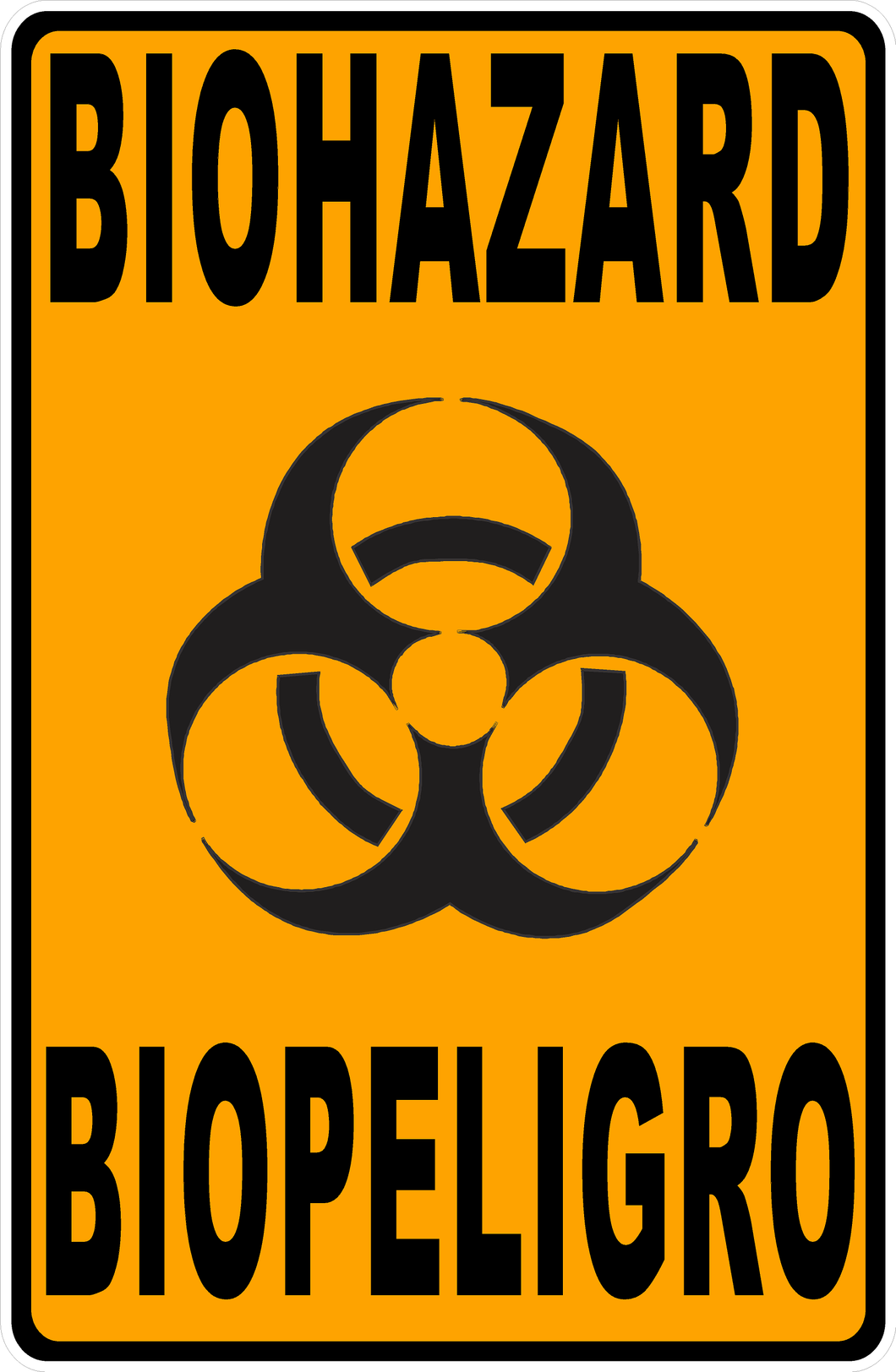 Biohazard Bilingual Sign