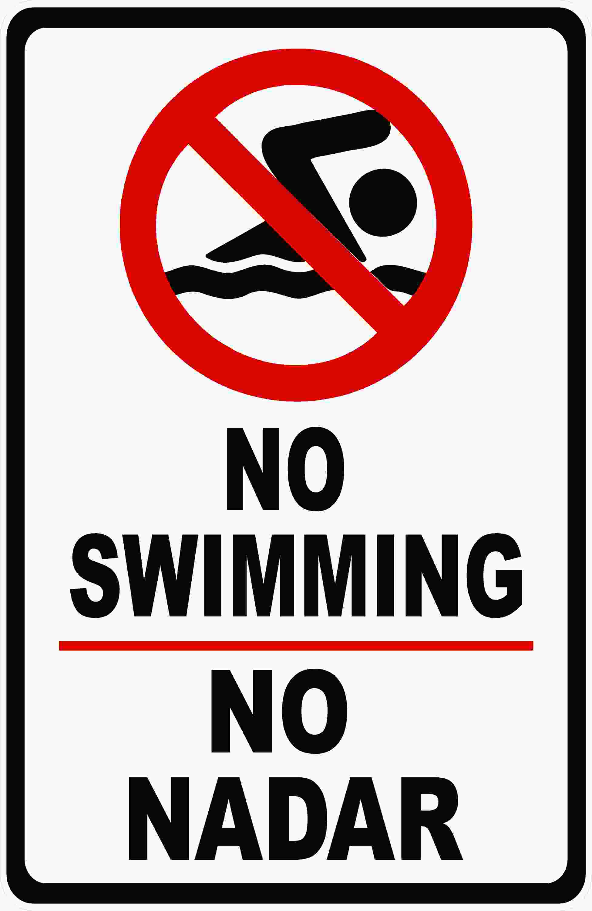 swimming sign