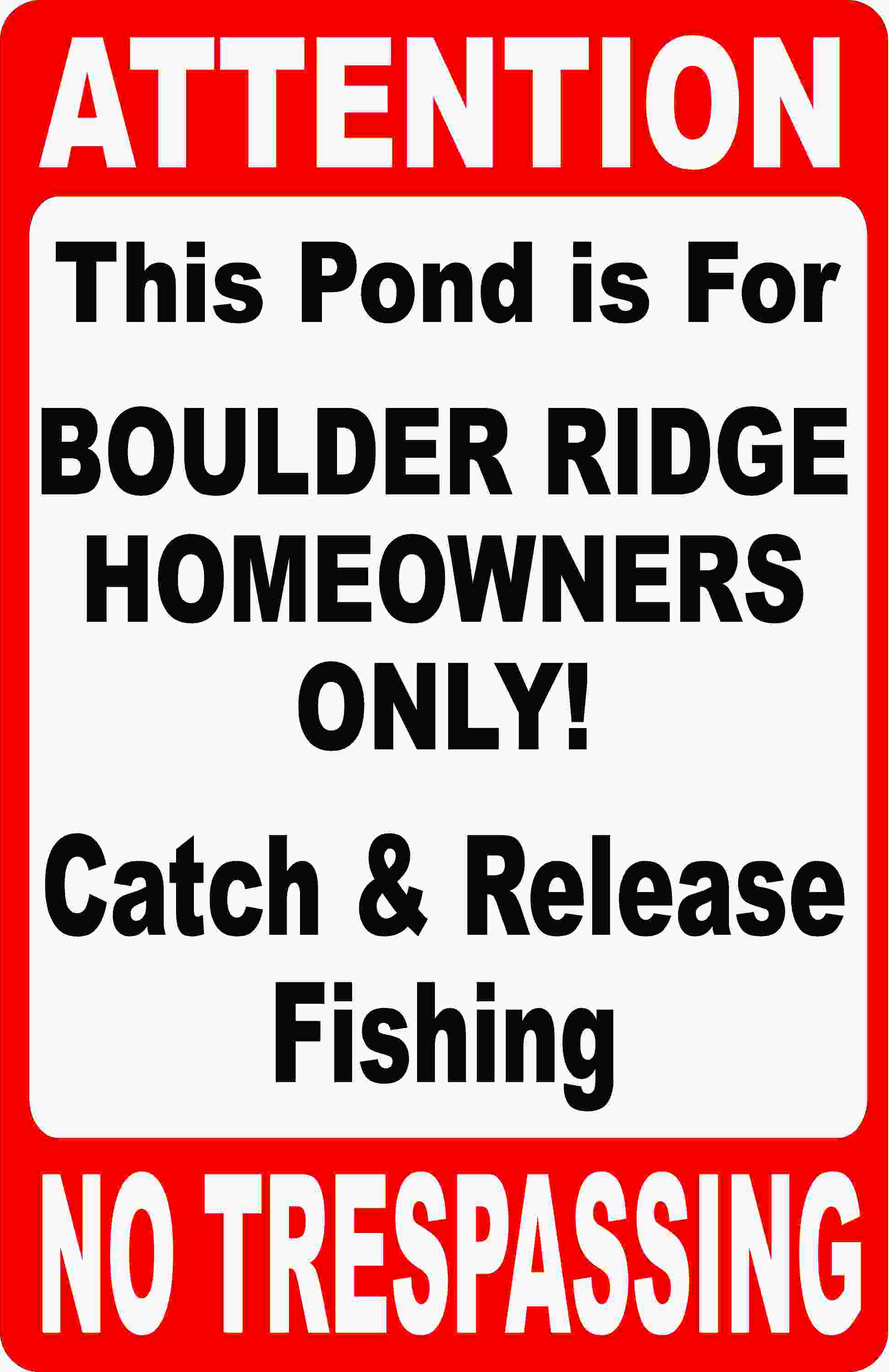Community Catch & Release Fishing Sign Customizable for Your Community –  Signs by SalaGraphics