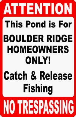 Custom Pond Rules Sign