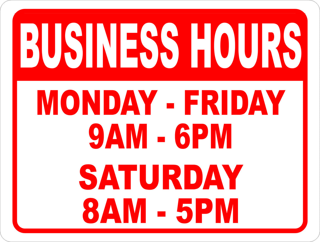 Adminstrative Hour. Sign Custom Business Hours Sign – Signs by SalaGraphics