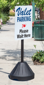 Portable Rolling Tip and Roll Sign Stand Post