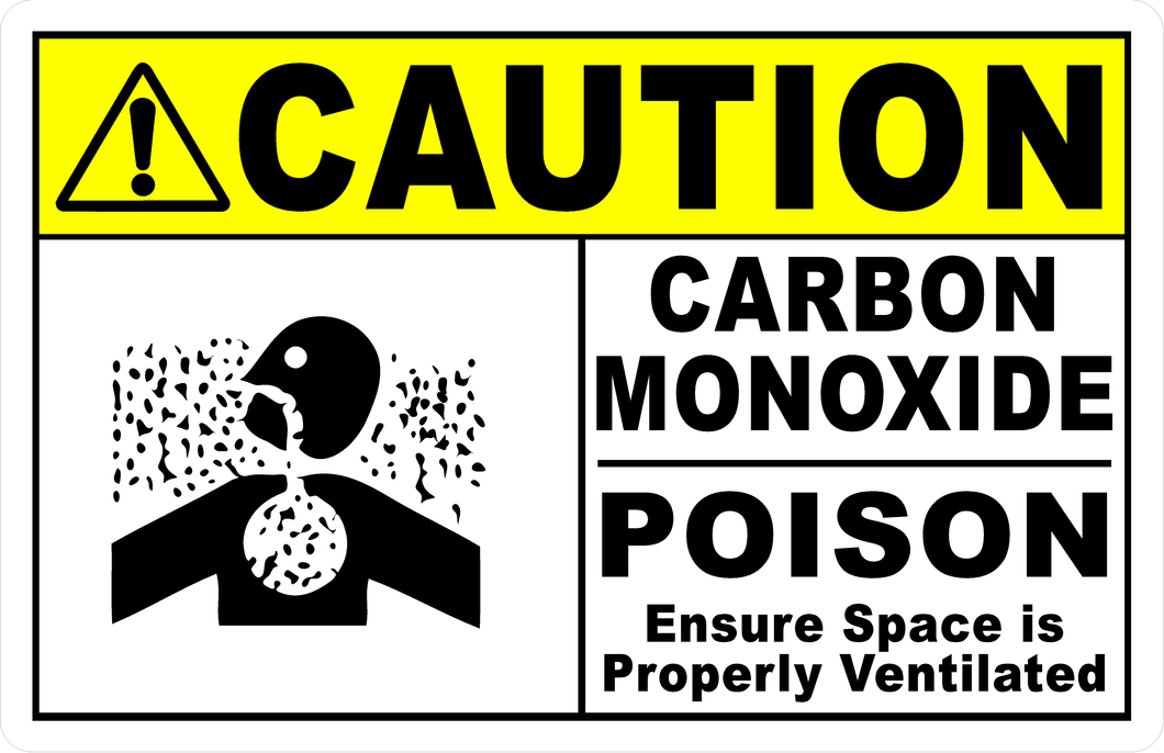 Caution Carbon Monoxide Poison Sign