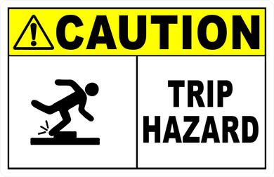 Caution Trip Hazard Sign