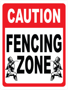 Caution Fencing Zone Sign – Signs by SalaGraphics