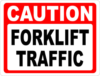 Caution Forklift Traffic Sign - Signs & Decals by SalaGraphics