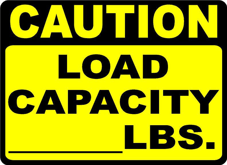 Caution Load Capacity Forklift Decal - Signs & Decals by SalaGraphics