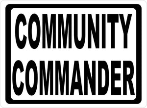 Community Commander Sign by salagraphics