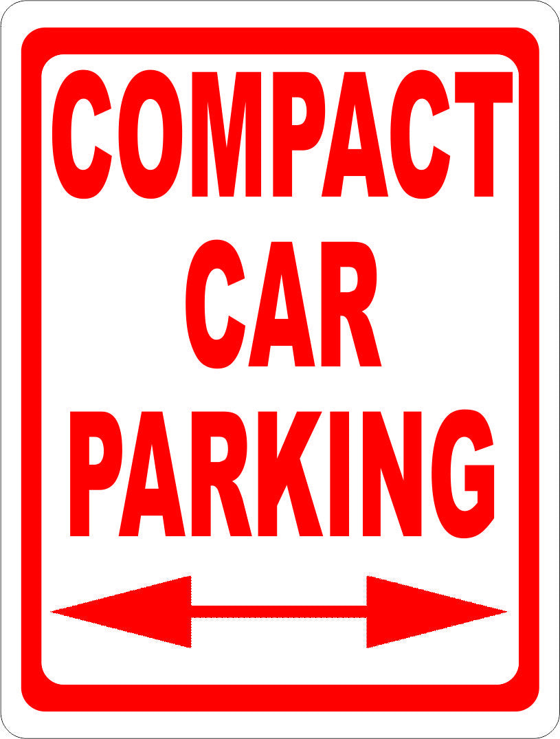 Compact Car Parking Sign w/ Directional Arrow - Signs & Decals by SalaGraphics