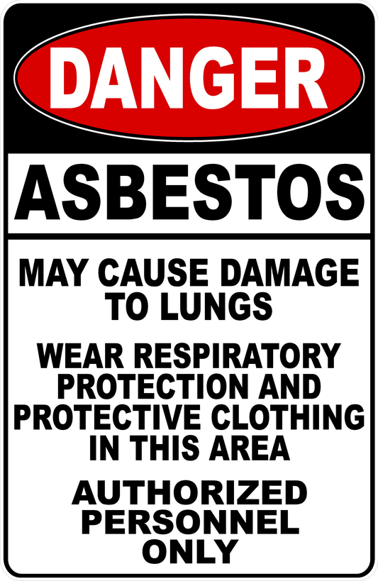 Danger Asbestos Wear Respiratory Protection Sign