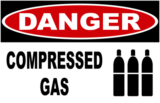 Danger Compressed Gas Sign