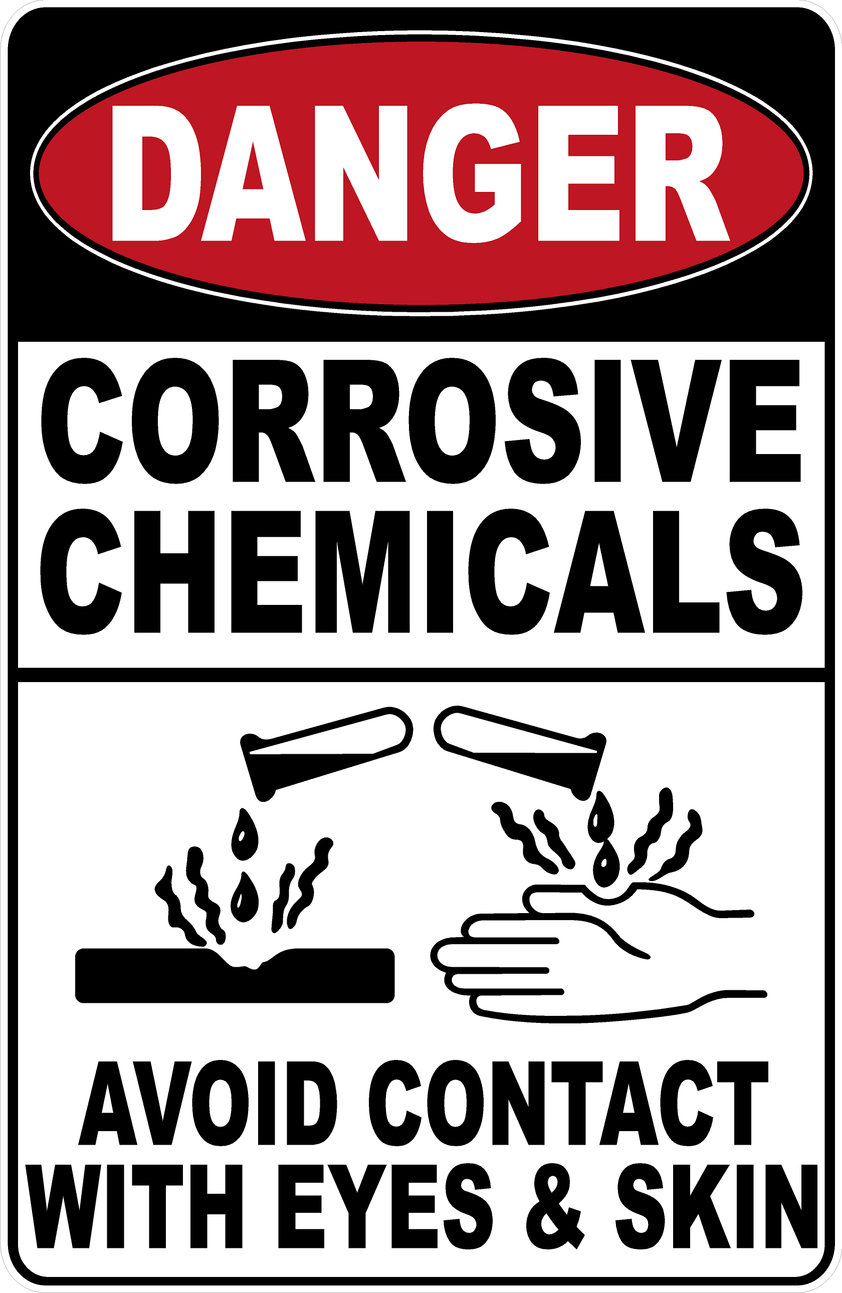 Corrosive Substance Sign Corrosive Substance Sign