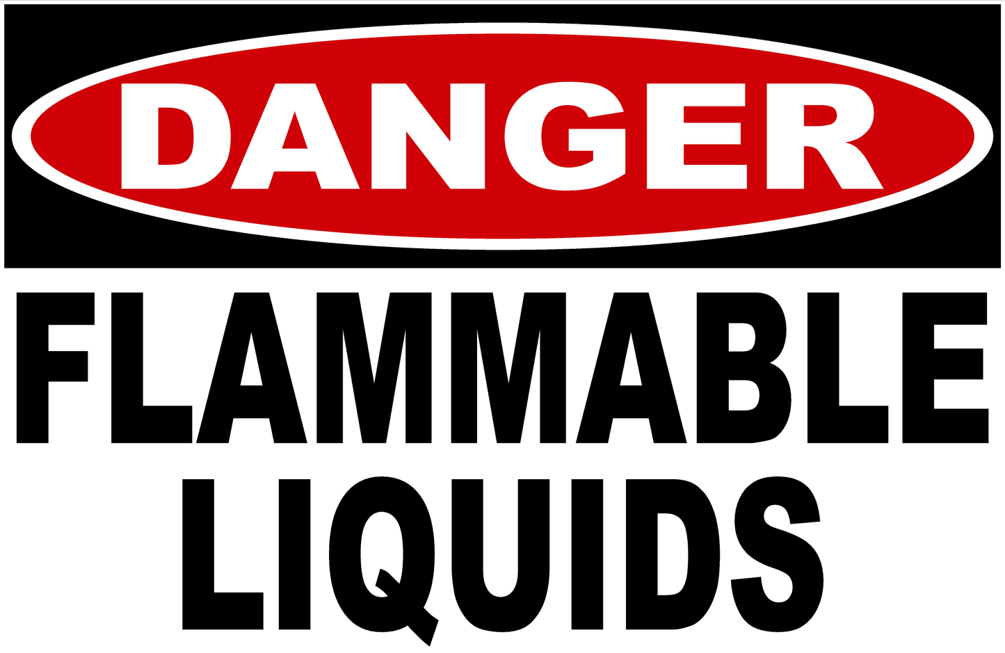 Danger Flammable Liquids Sign