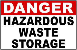 Danger Hazardous Waste Storage Area Sign
