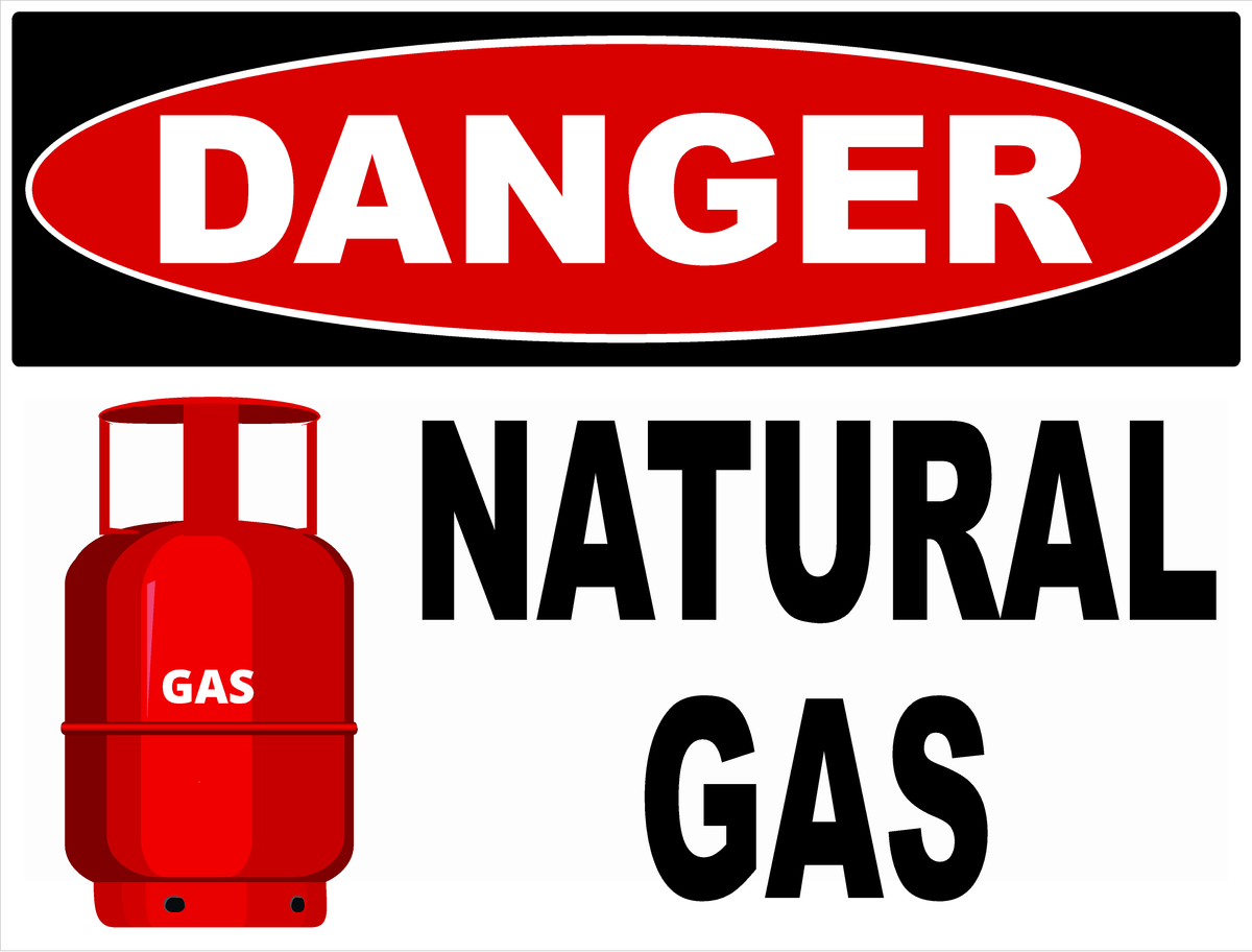 Danger Natural Gas Decal – signs by salagraphics