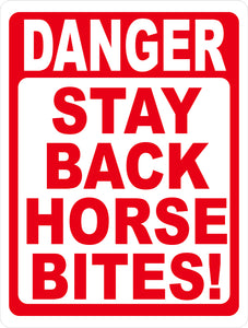 Horse Bites Sign