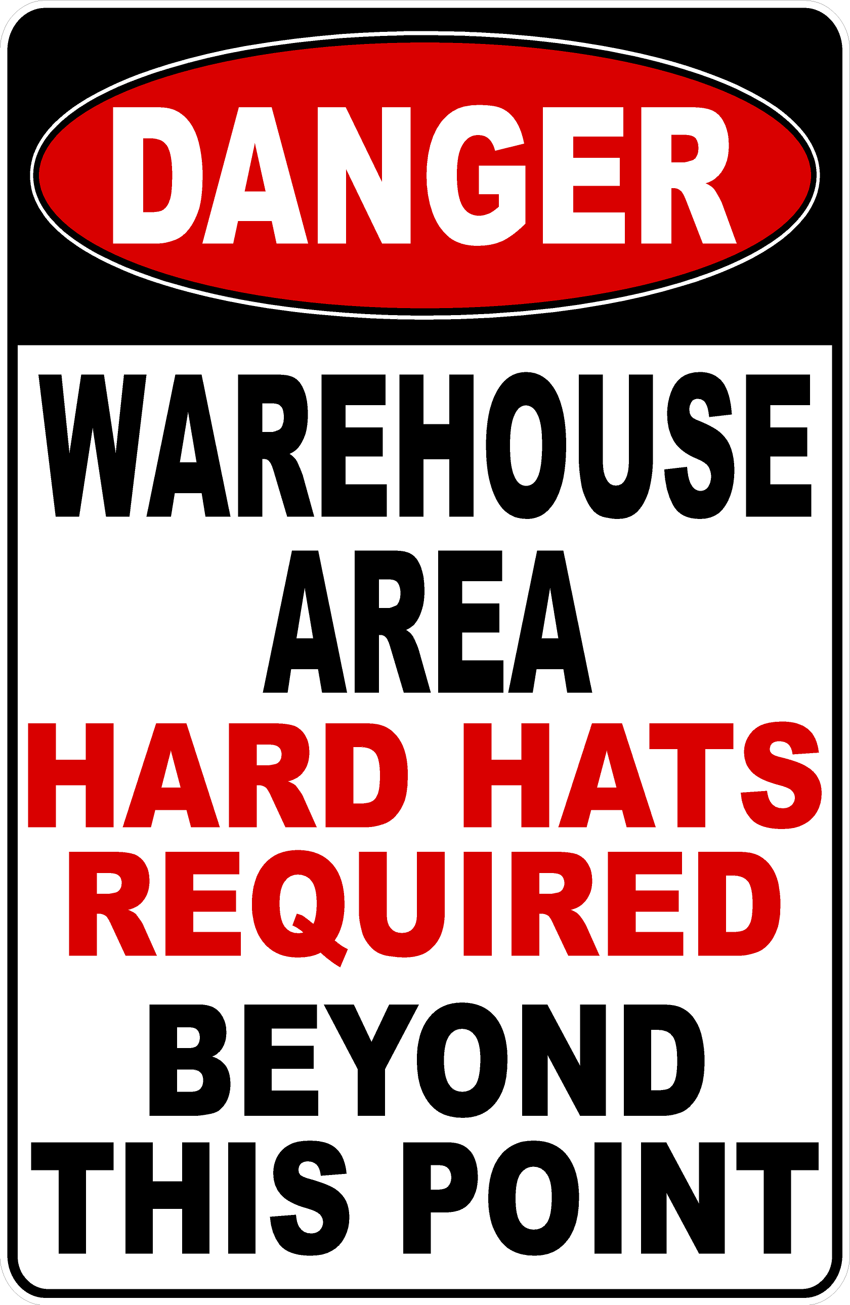 Hard hat required sign on sale