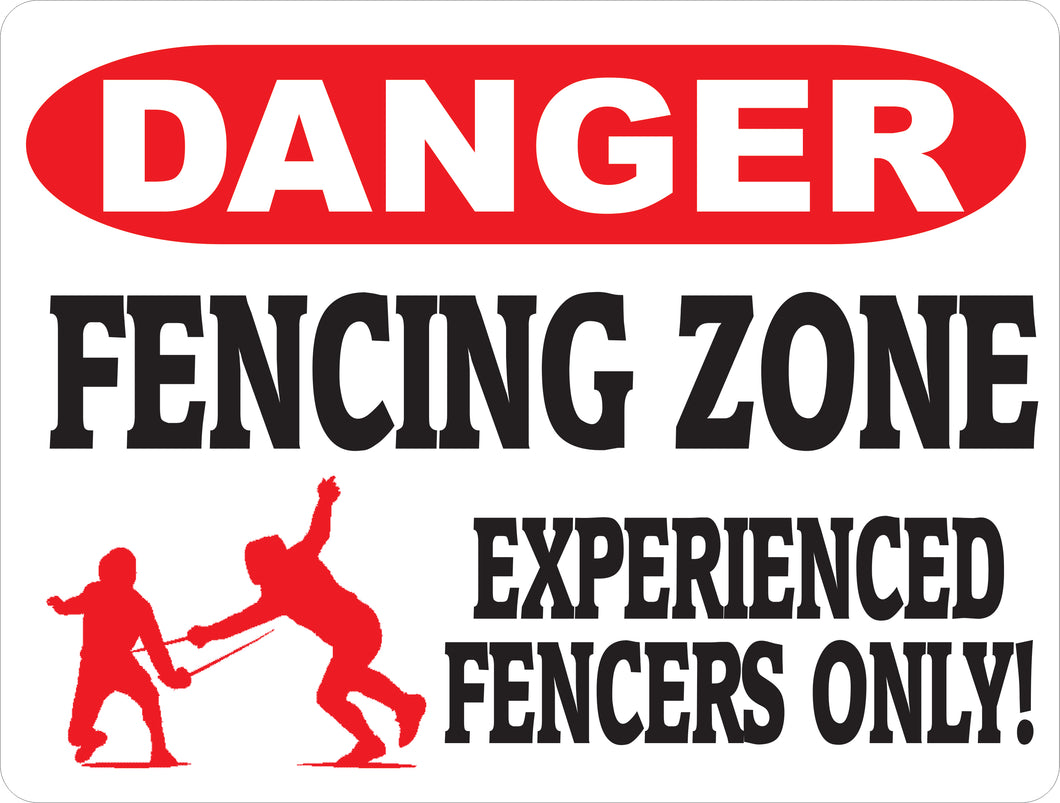Danger Fencing Zone Sign