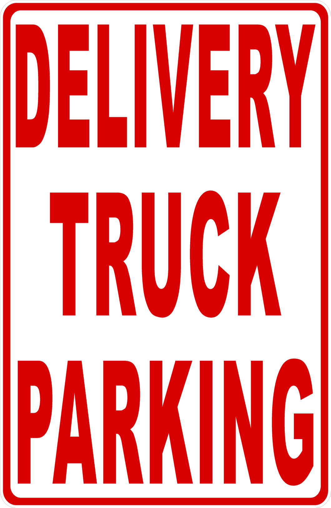 De;ivery Truck Parking Sign