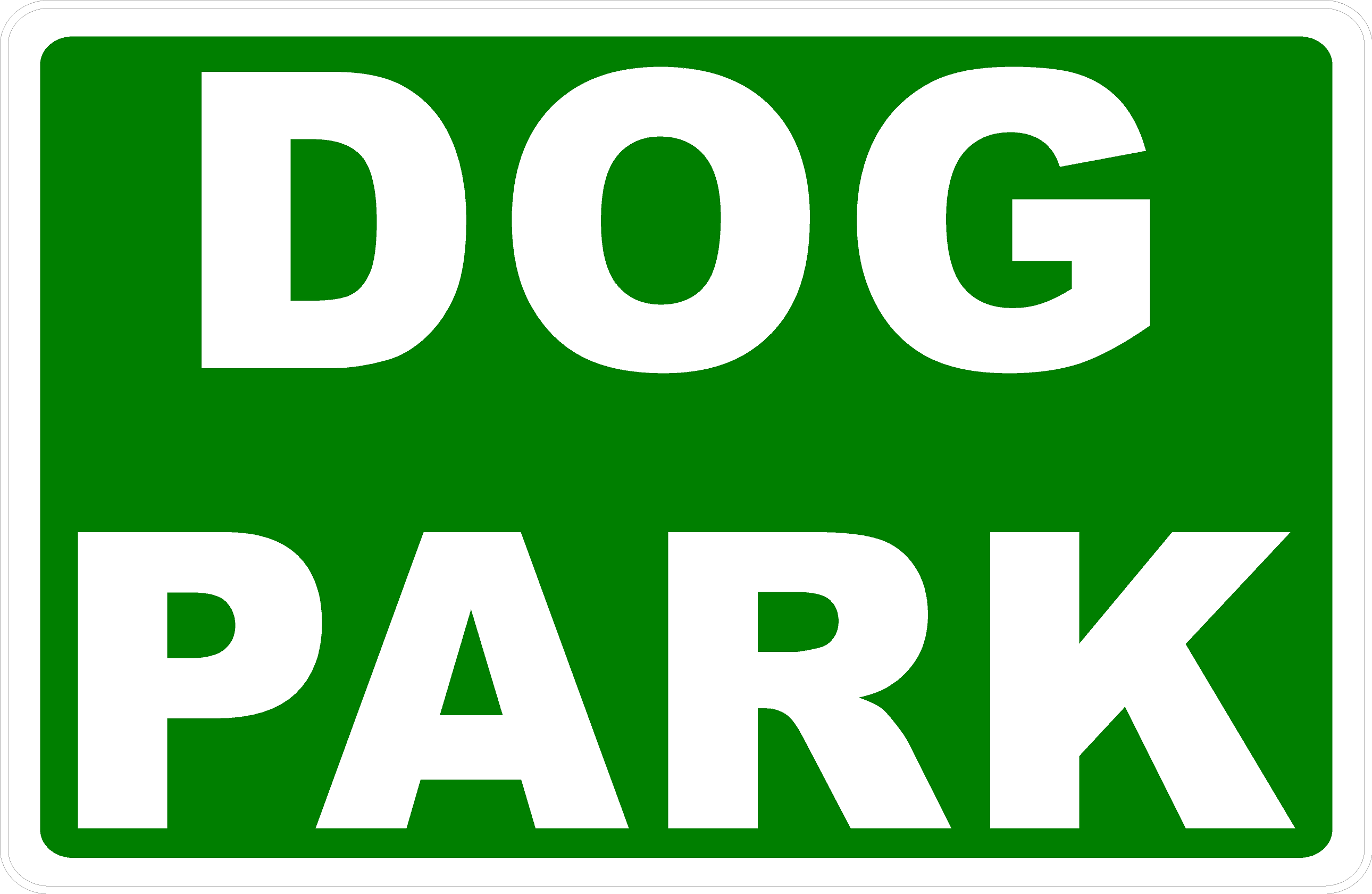dog park sign clipart