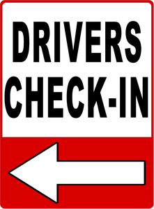 Drivers Check In Sign – signs by salagraphics