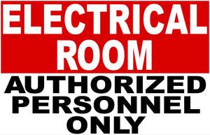 Electrical Room Sign by Sala Graphics