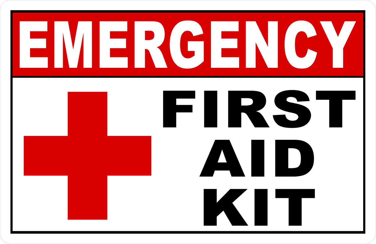 Emergency First Aid Kit Sign – Signs by SalaGraphics