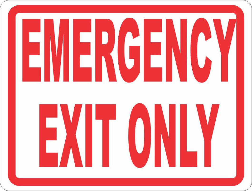 Emergency Exit Only Sign - Signs & Decals by SalaGraphics