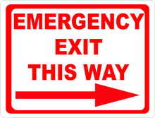 Emergency Exit This Way w/ Right or Left Arrow Sign - Signs & Decals by SalaGraphics