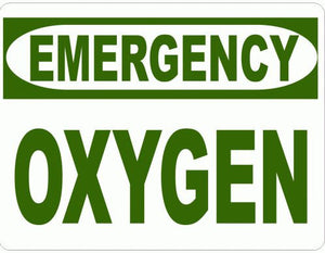 Emergency Oxygen Sign - Signs & Decals by SalaGraphics
