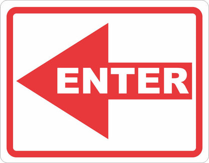 Enter Sign with Optional Directional Arrow
