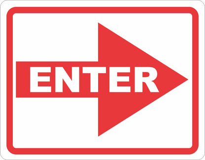Enter Sign with Optional Directional Arrow