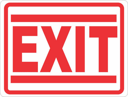 Exit Sign with Optional Directional Arrows