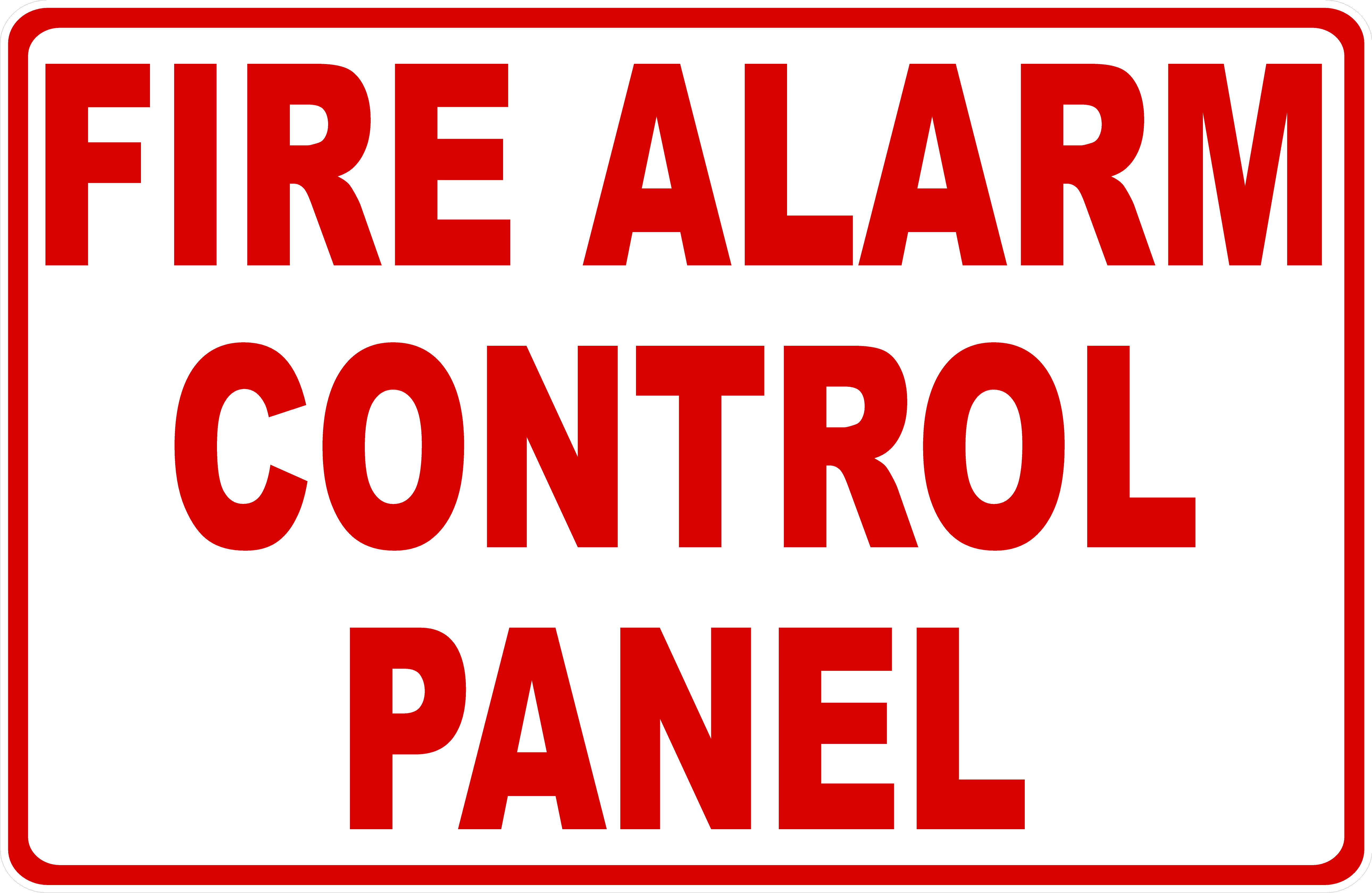 Fire Alarm Control Panel Sign