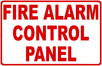 Fire Alarm Control Panel Sign