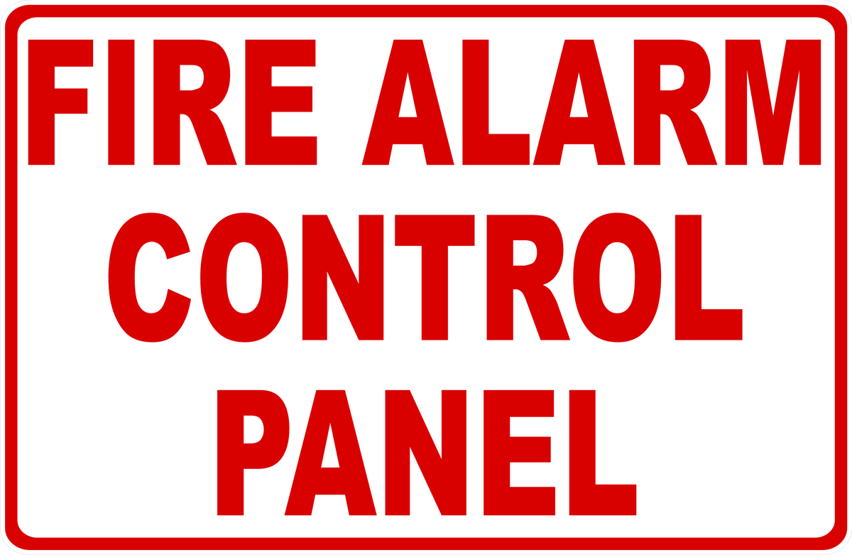 Fire Alarm Control Panel Sign – Signs by SalaGraphics