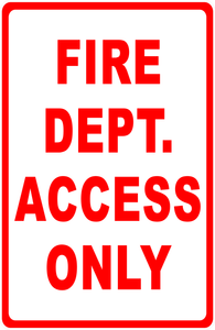 Fire Dept. Access Only Sign