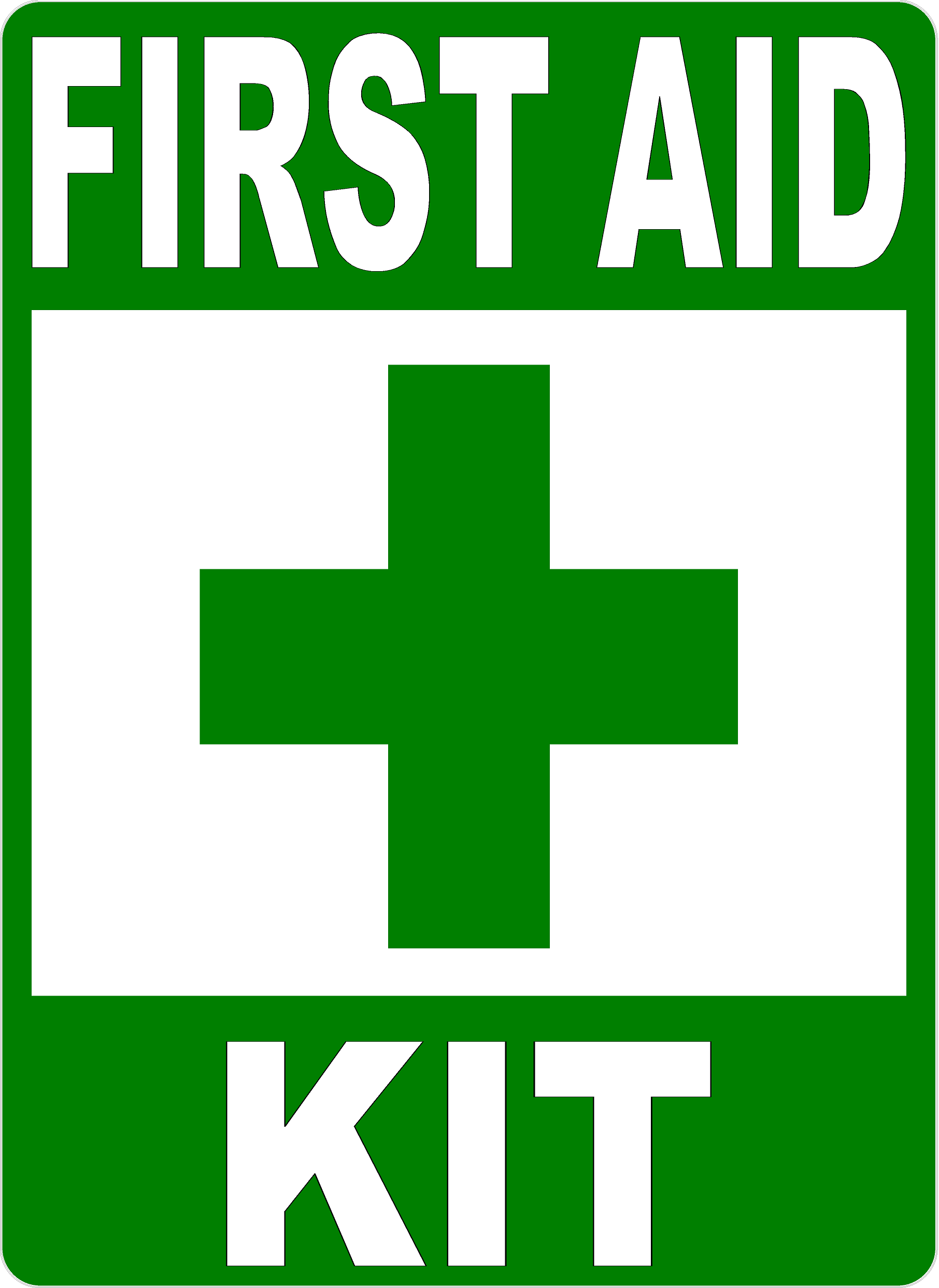 First Aid Kit Sign – signs by salagraphics