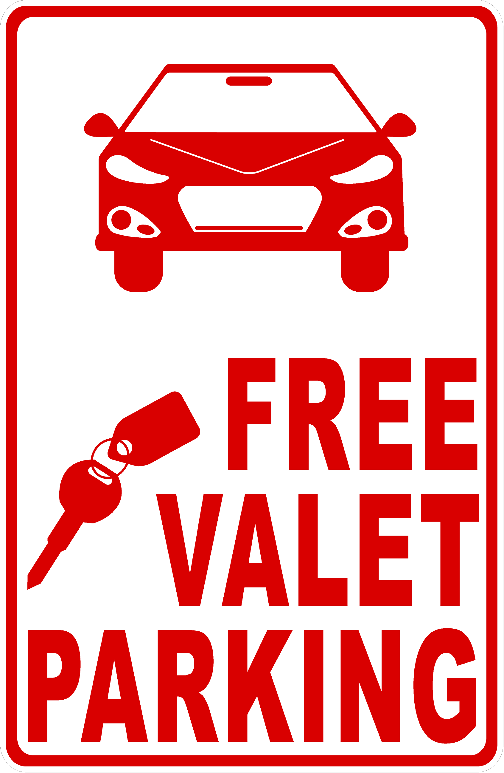 Free Valet Parking  Sign
