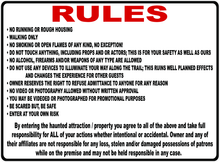 Haunted House Liability Signs Warning or Rules